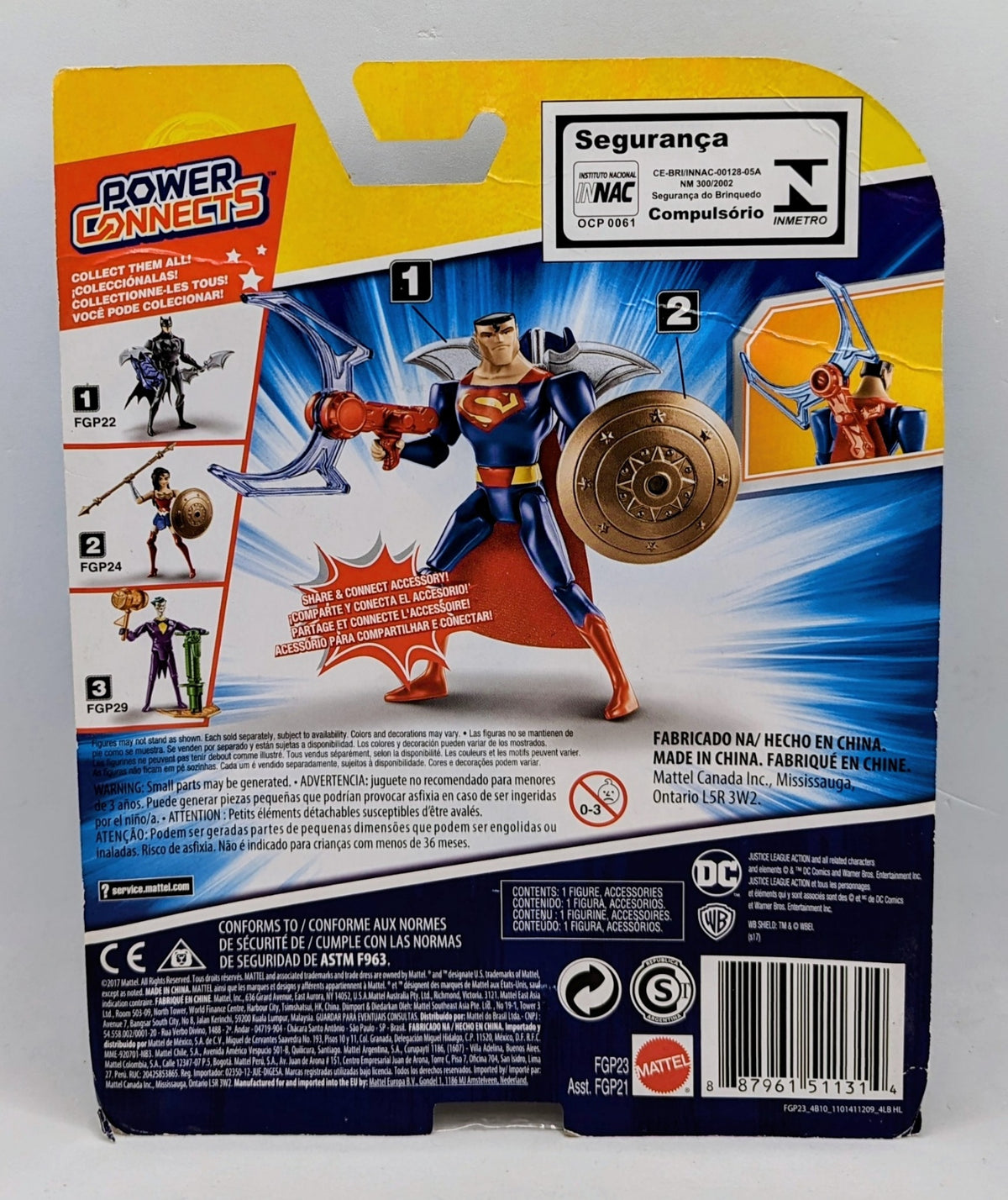 2017 DC Comics Justice League JLA Power Connects Superman 4.5" Action Figure image 2