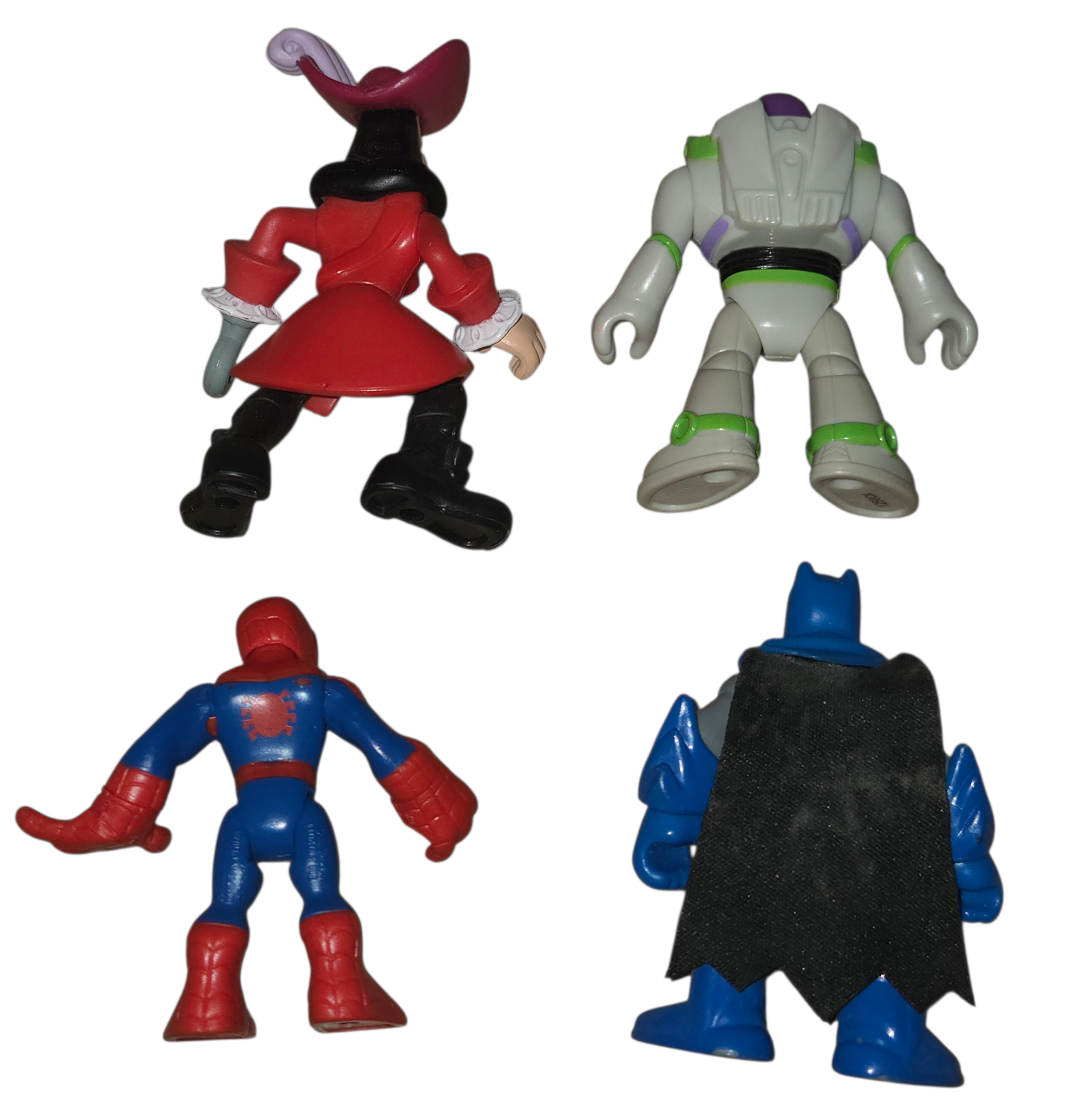 Mixed Lot Of Poseable Captain Hook, Batman, Spider-Man & Buzz Lightyear image 2