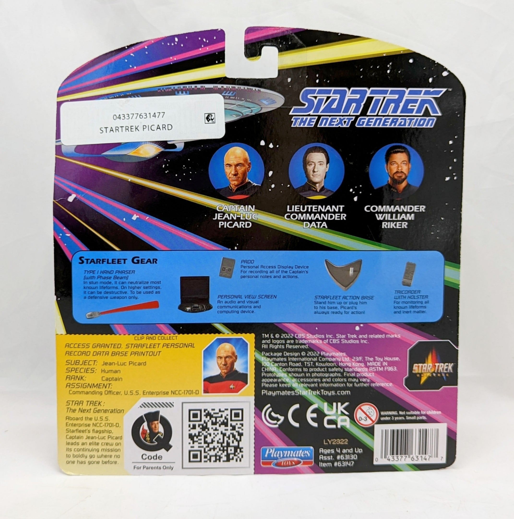 2022 Playmates Star Trek The Next Generation Captain Jean-Luc Picard Figure image 2