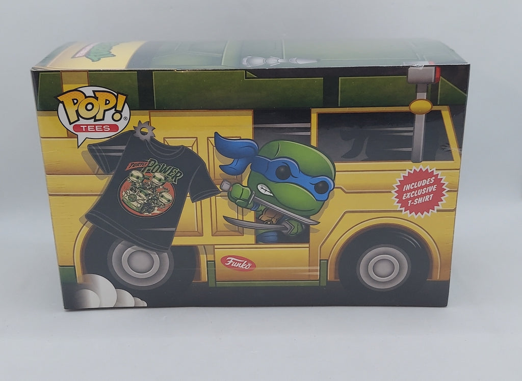 Funko Pop Tees TMNT Turtle Power T-Shirt, With Collectible Turtle Van Box