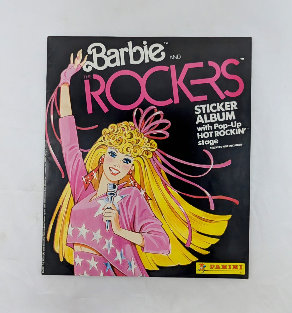 1986 Panini Mattel Barbie and The Rockers Sticker Album & Pop-Up Stage Complete