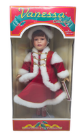 1998 Vanessa Ricardi Limited Ed. Porcelain Doll 16" Christmas Soldier Red Dress