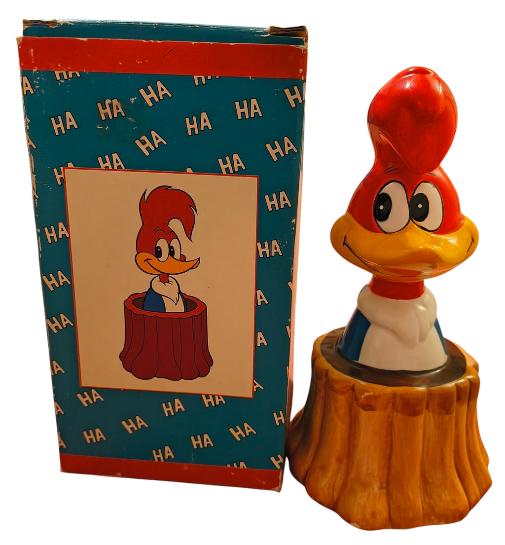 1990s Applause & Walter Lantz Ceramic Woody Woodpecker Coin Bank