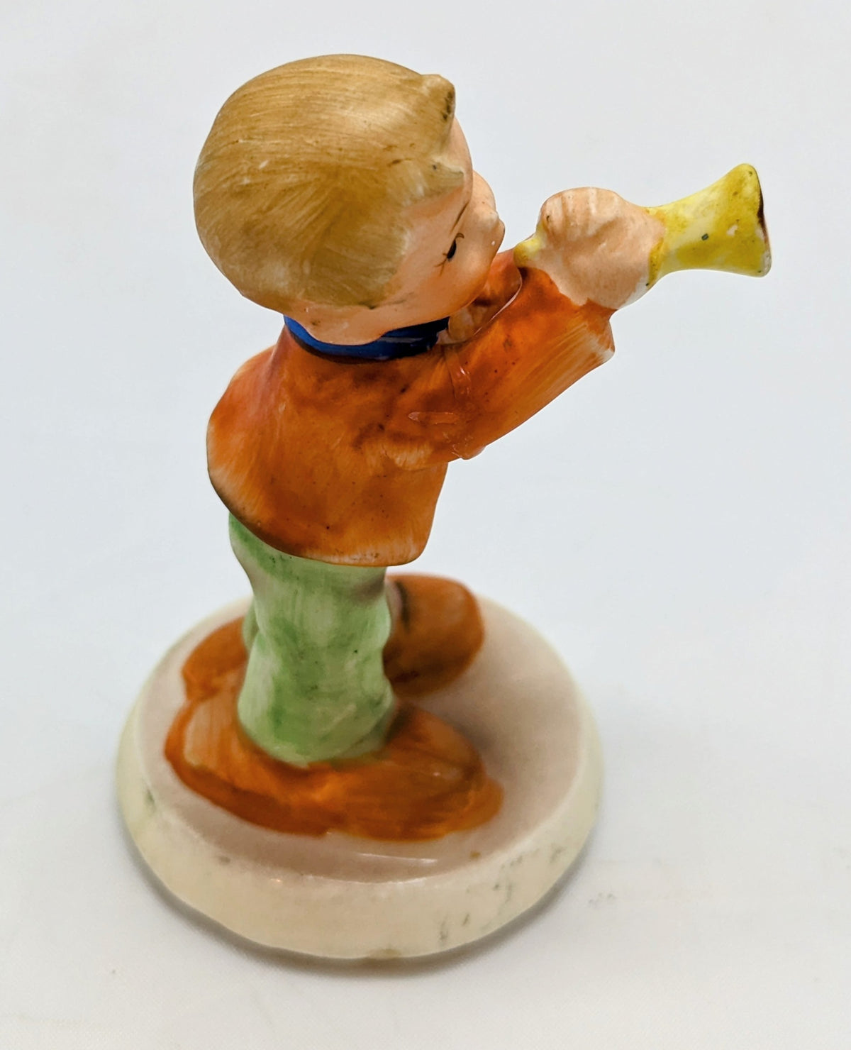 Vintage Nippon Yoko Boeki Ceramic Boy With Horn 3 Inch Figurine image 3