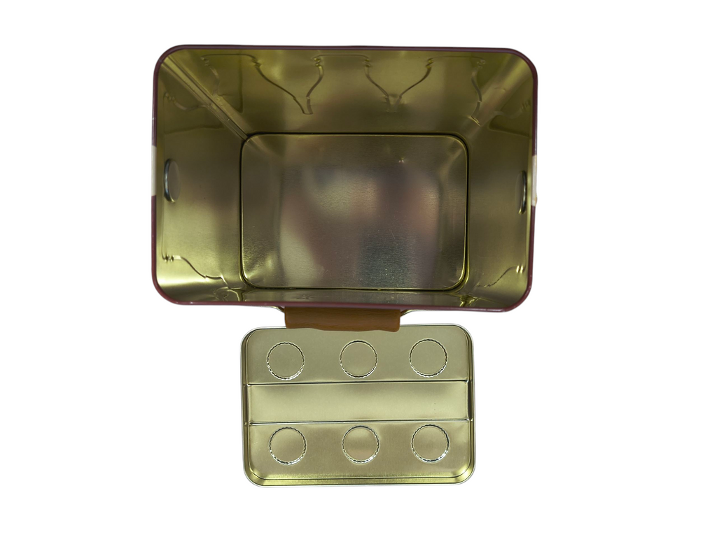 Coca Cola 25 Cent Bottle Carton Tin Mini Lunch Box With Wood Covered Handle image 4