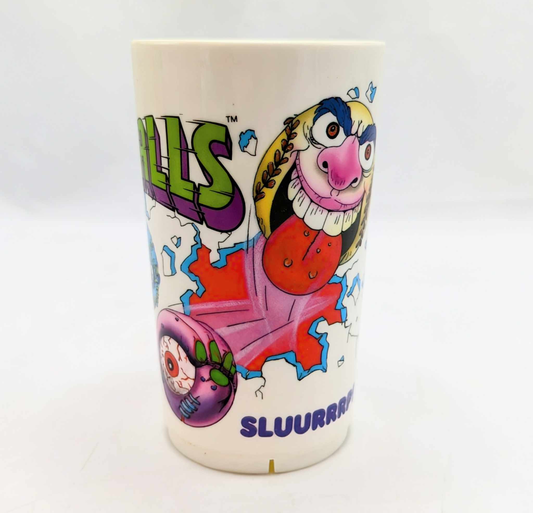 1986 Deka Plastics Madballs 11 Oz Tumbler Cup USA image 2