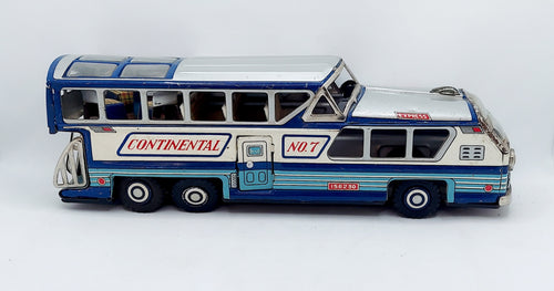 1950s/60s Nomura TN Continental Express #7 Tin Litho 156230 Friction Bus