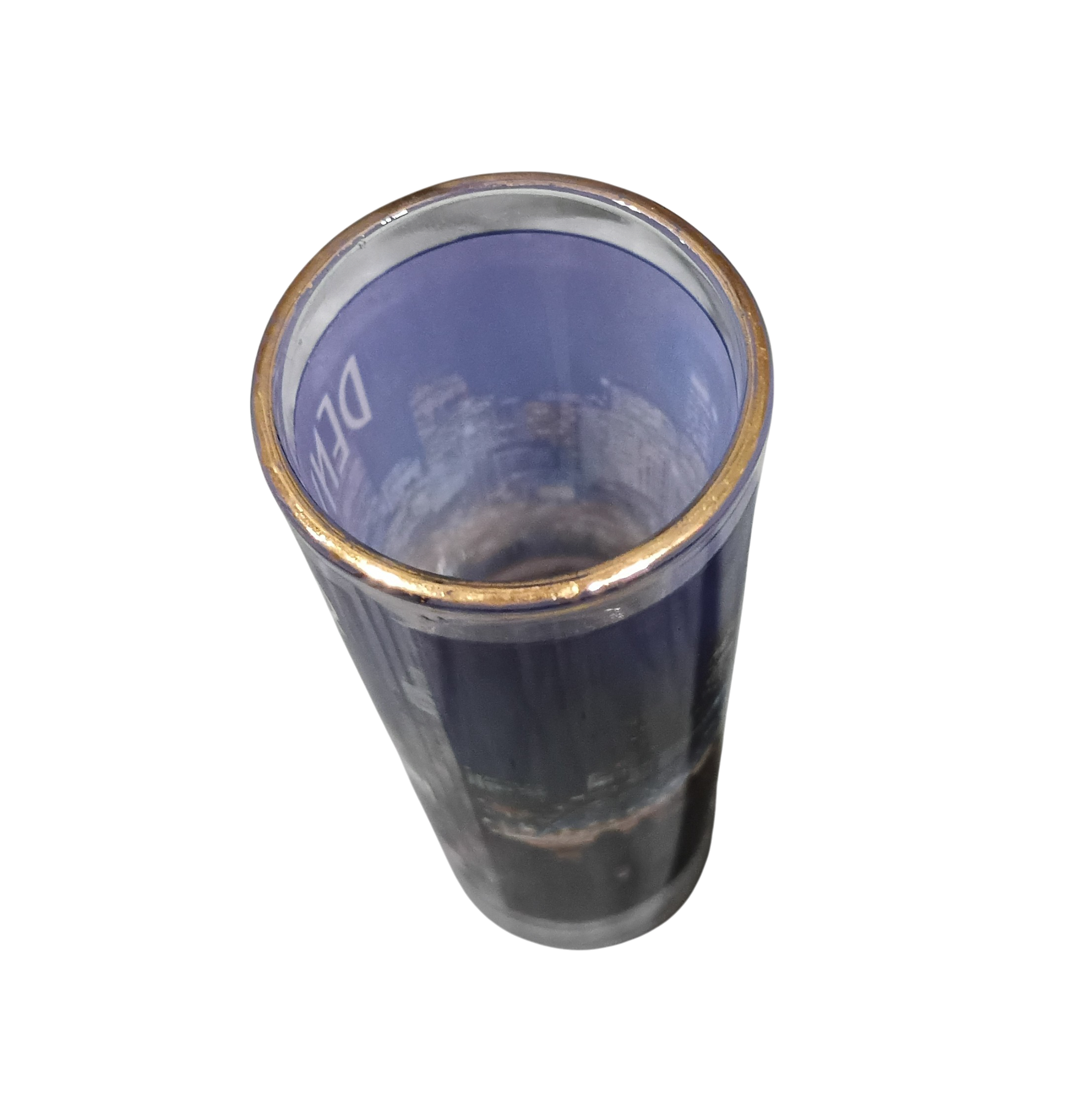 Vintage Denver Colorado Gold Rimmed Tall Shot Glass USA Made image 4