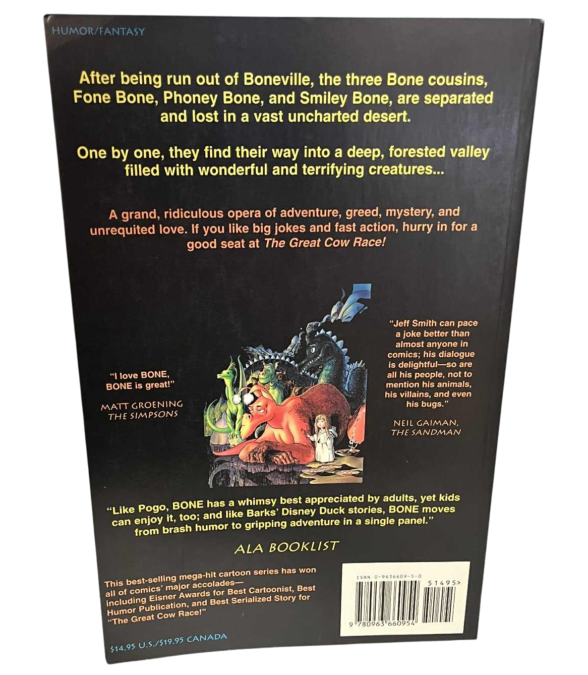 1996 Jeff Smith Bone Volume 1 Out From Boneville TPB Paperback image 2