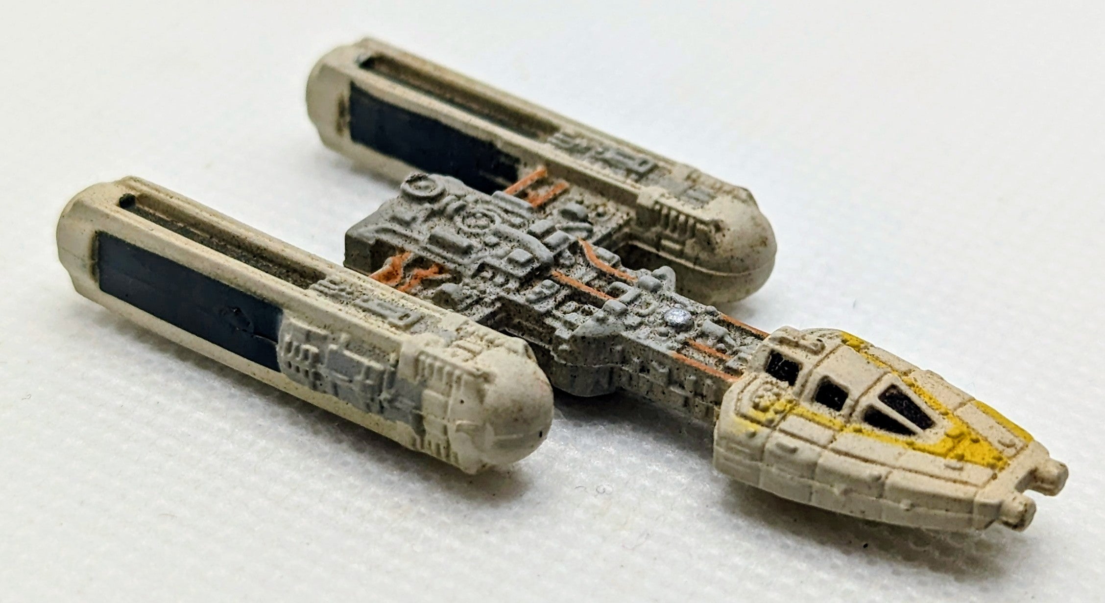 1994 Galoob Micro Machines Star Wars Space 3 Y-Wing Starfighter Mini image 2