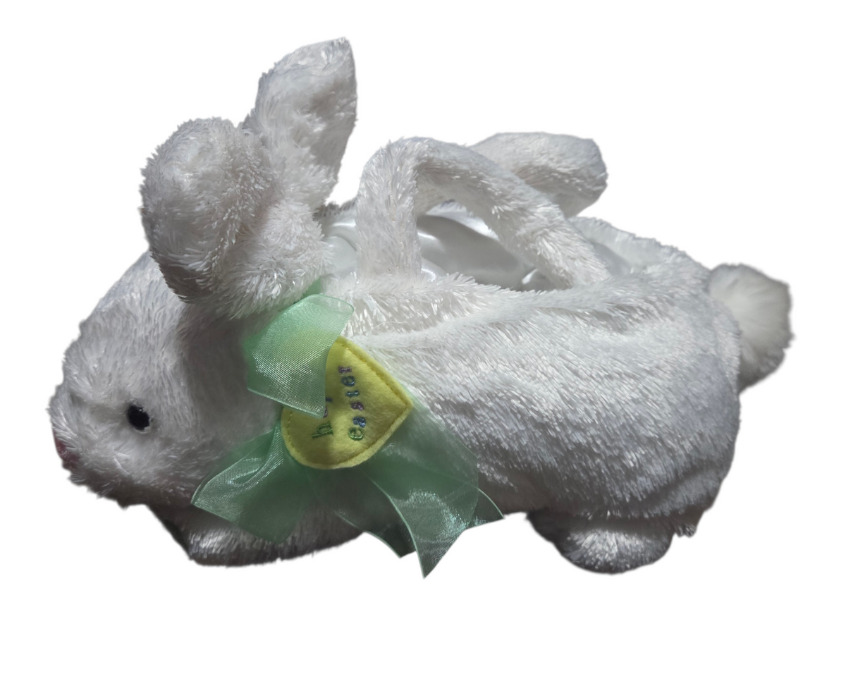 Hallmark Easter Basket Plush Bunny Rabbit Talks Somebody Loves You Wiggles Tail image 2