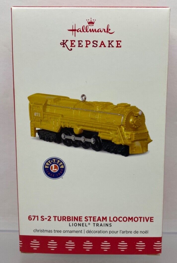 2017 Hallmark Keepsake LE 671 S-2 Turbine Steam Locomotive Ornament Gold