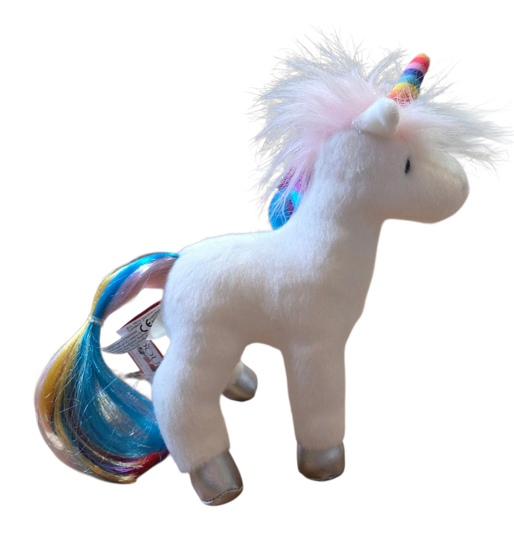 Douglas Cuddle Toys White Rainbow Unicorn Stuffed Animal Cute Colorful Plush image 2