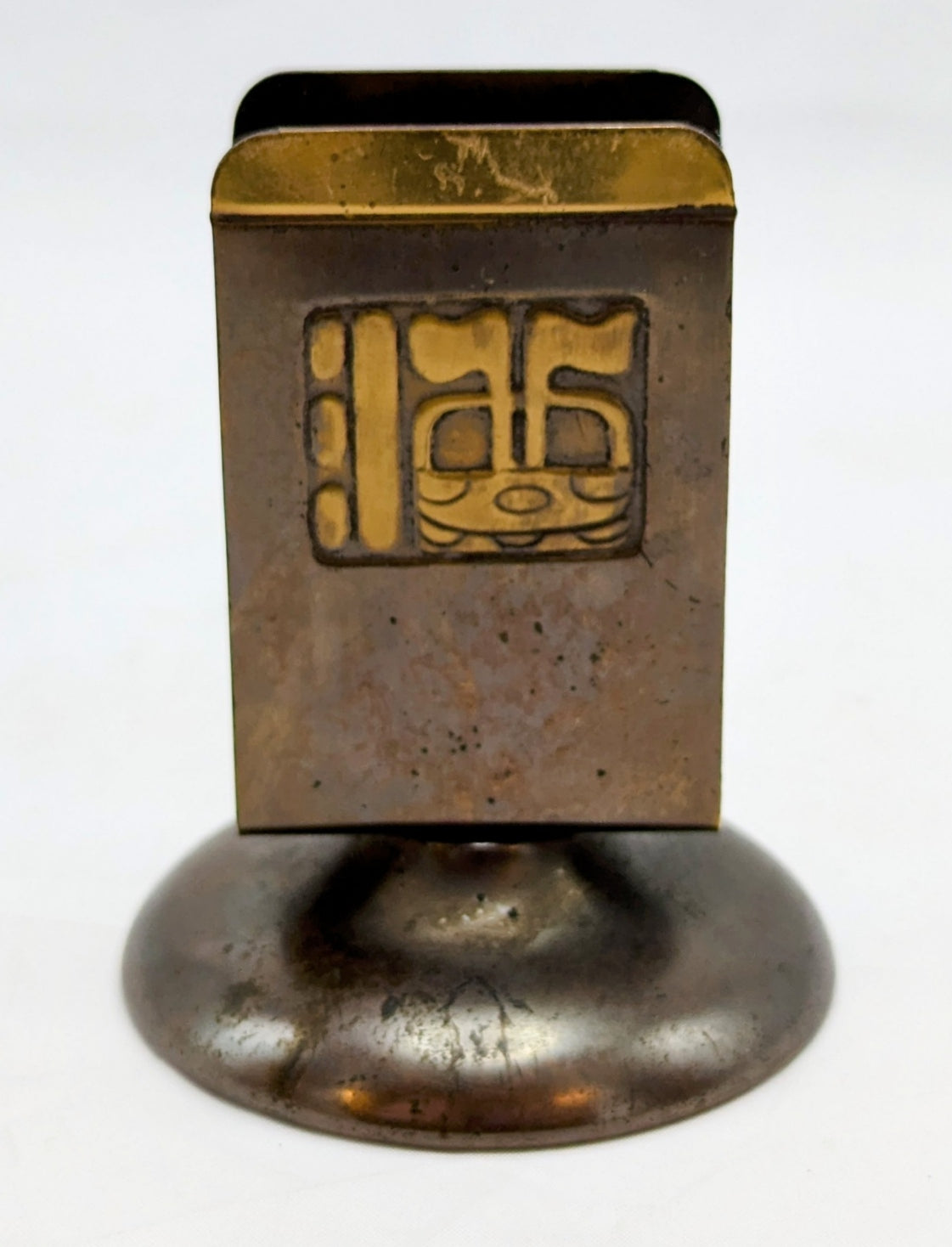Vintage Benedict Maya Bronze Tobacco Accessory Stand
