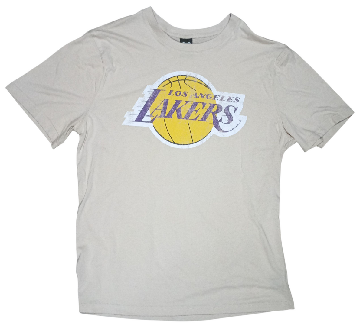 Ultra Game NBA Los Angeles Lakers Basketball Tan T Shirt Men's XL