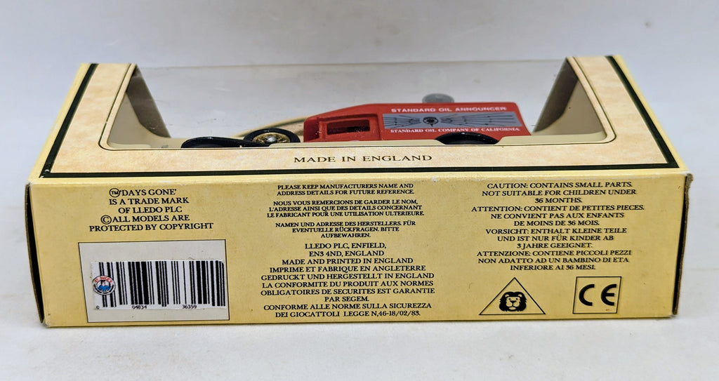 1985 Lledo Days Gone Chevron Red Standard Oil Announcer Diecast image 3