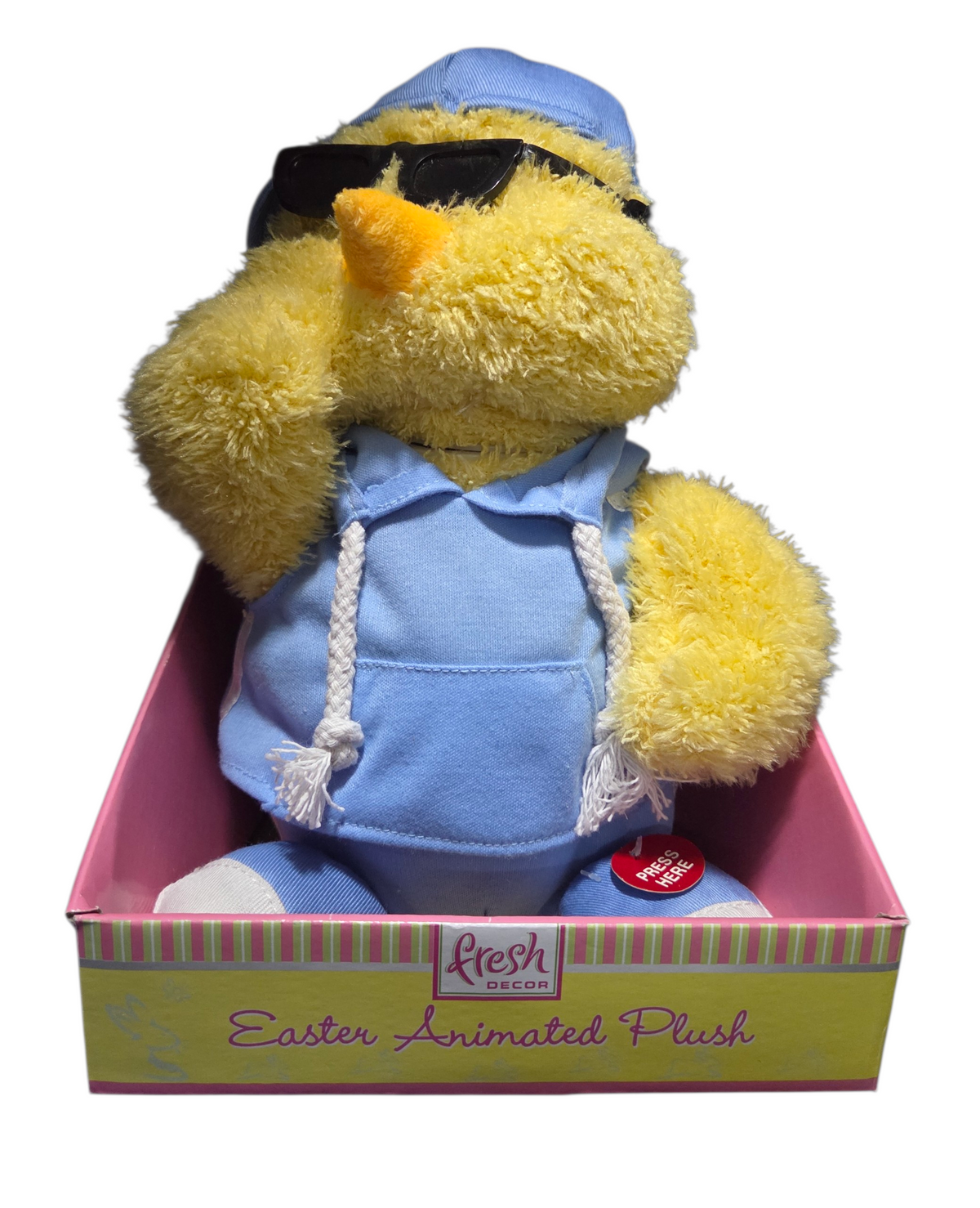 Sunny Toys Fresh Decor Easter Hip Hop Chick Musical Animated Plush Chicken
