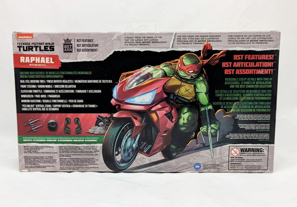 Loyal Subjects BST AXN Teenage Mutant Ninja Turtles TMNT Raphael With Motorcycle image 2