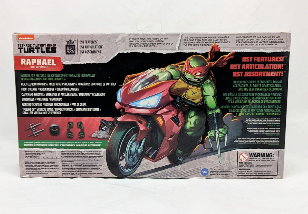 Loyal Subjects BST AXN Teenage Mutant Ninja Turtles TMNT Raphael With Motorcycle image 2