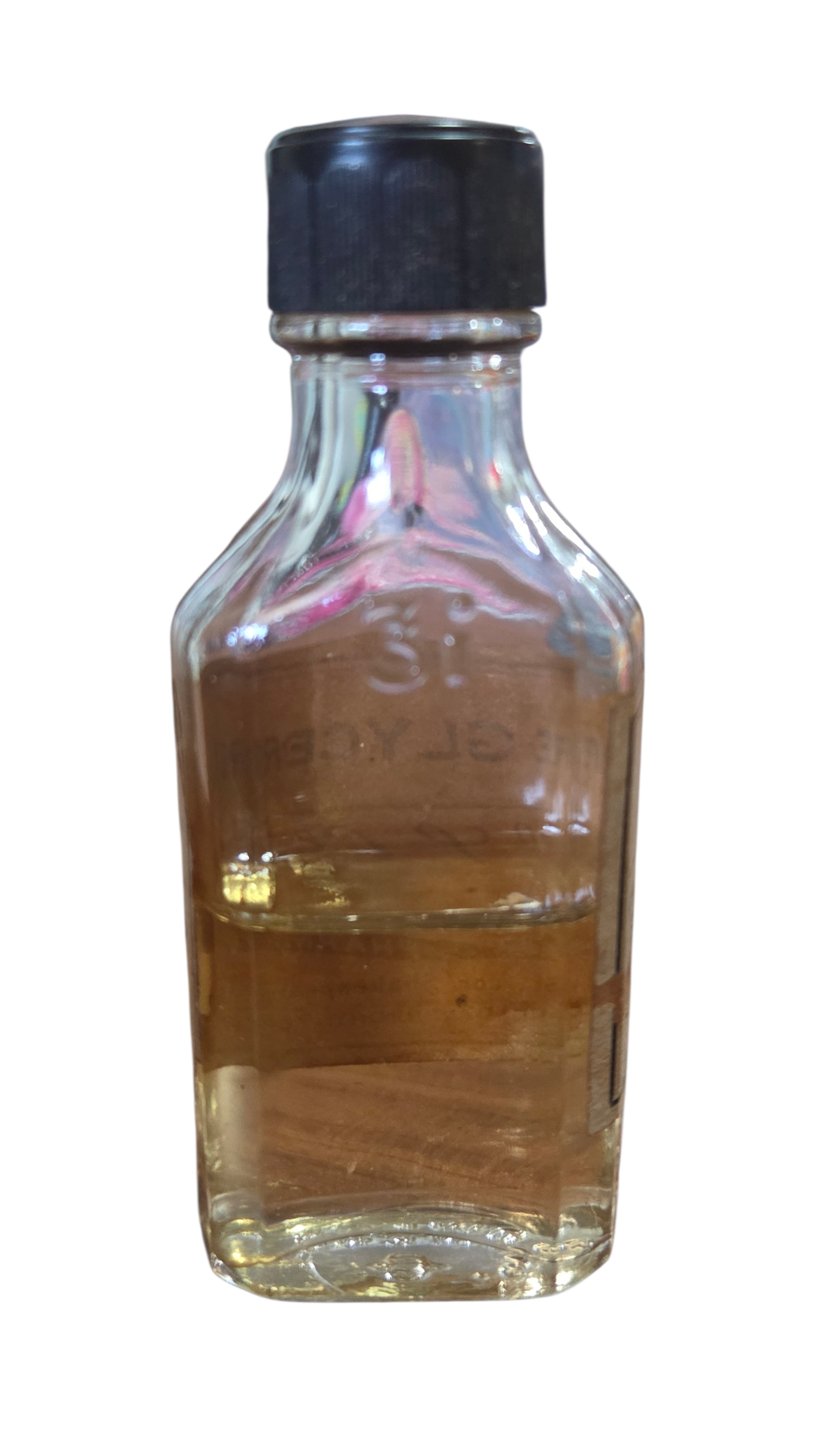 Vintage Early 1900s Pure Glycerine Bottle With Label S. L. Chasins Pharmacist image 3