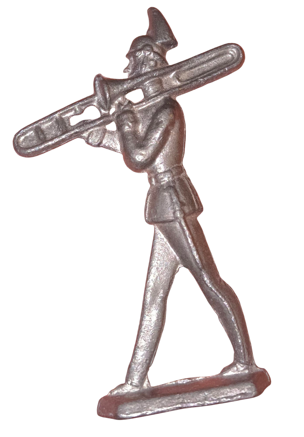 Vintage Lead Toy Soldier Marching w/ Trombone Figurine