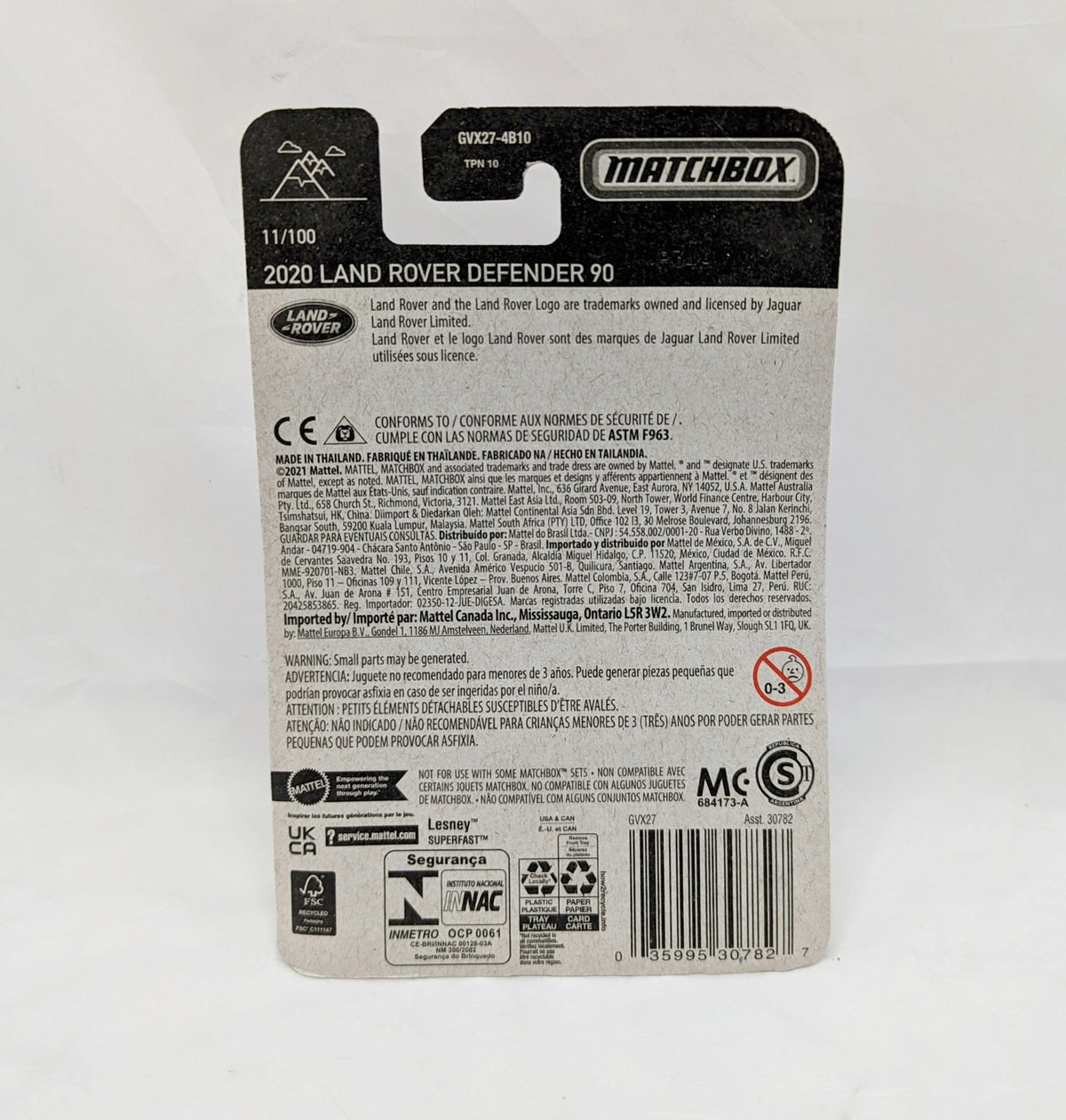 2021 Matchbox 2020 Land Rover Defender 90 11/100 image 2