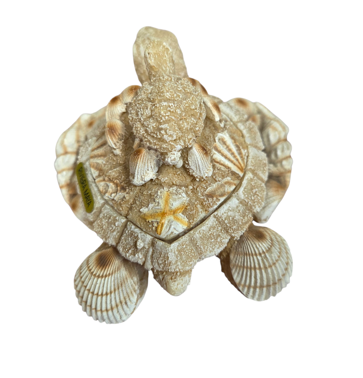 Riviera Maya, Mexico Sea Turtle Mom And Baby Carved Trinket Box image 4