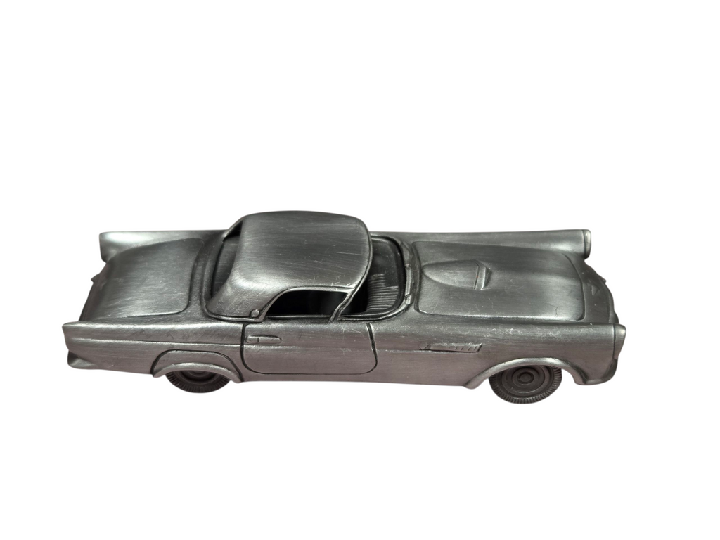1984 Avon Pewter 4" 1955 Ford Thunderbird T-Bird Pewter Metal Car image 2