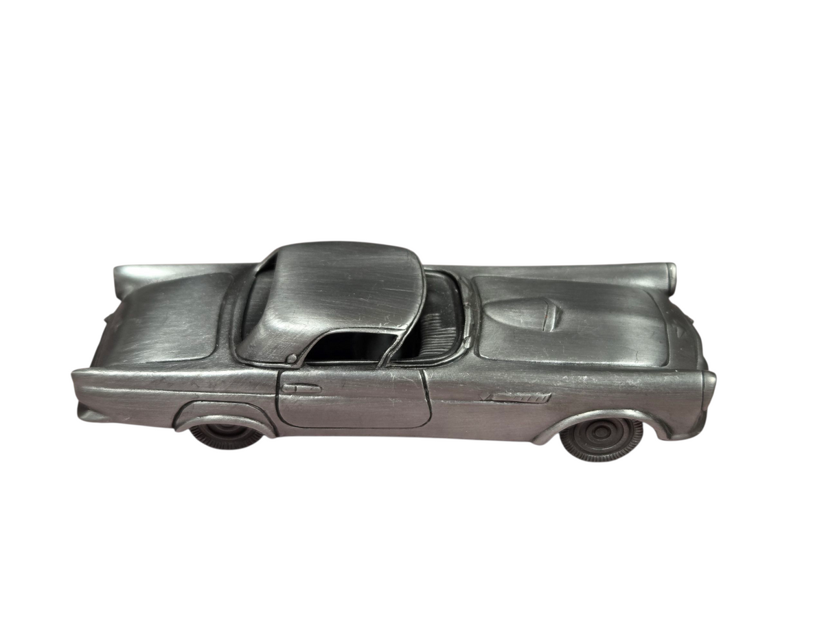 1984 Avon Pewter 4" 1955 Ford Thunderbird T-Bird Pewter Metal Car image 2