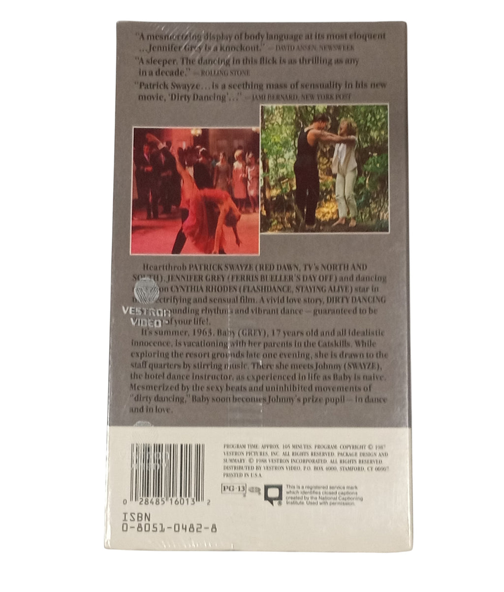 1987 Dirty Dancing VHS Patrick Swayze Jennifer Vestron Watermark Sealed image 2