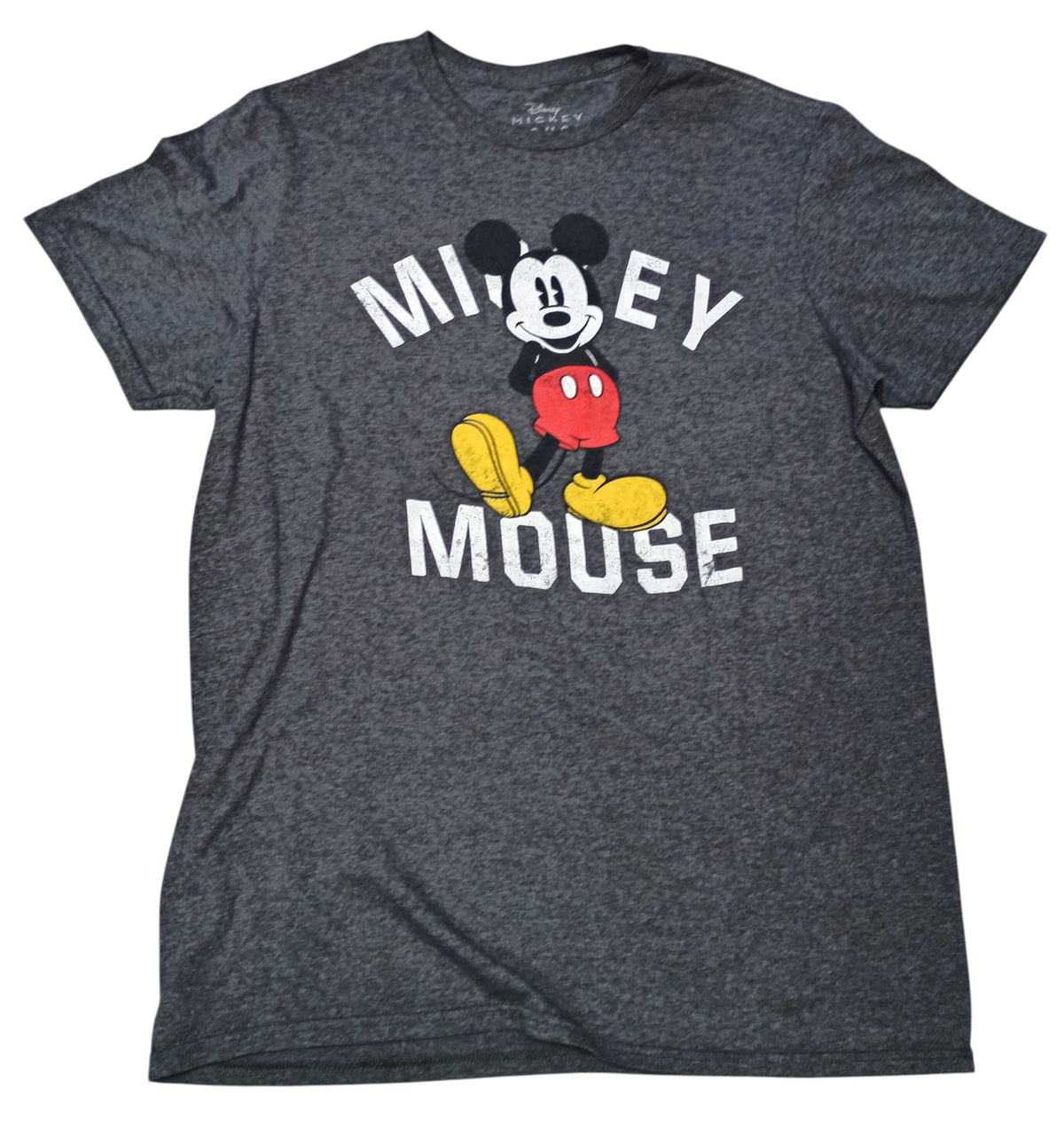 Disney Mickey Mouse Cartoon Short Sleeve Charcoal Adults Men Tshirt Medium