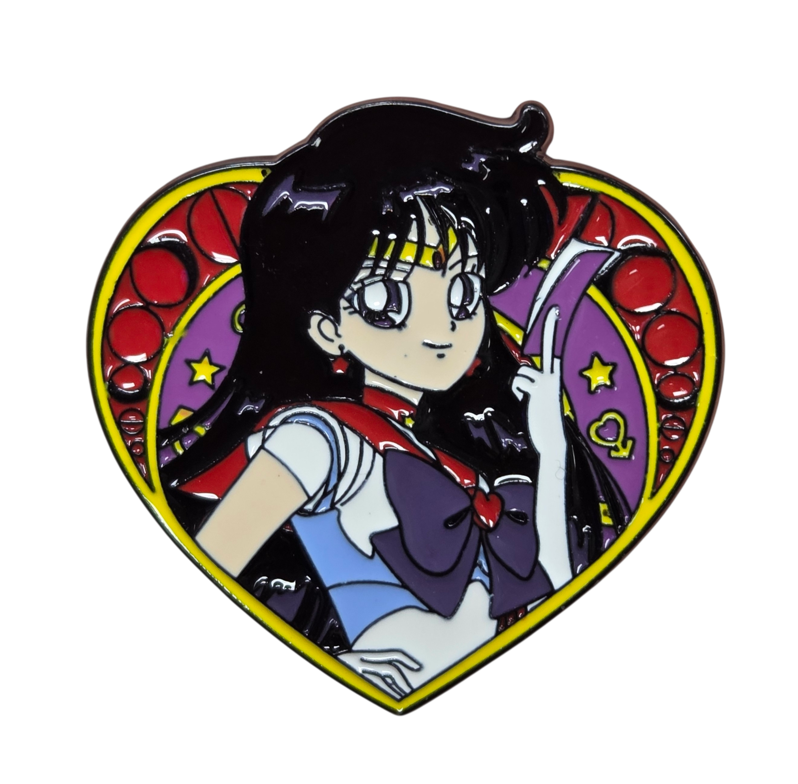 Viz Media Pretty Guardian Sailor Moon Sailor Mars Heart Character Enamel Pin