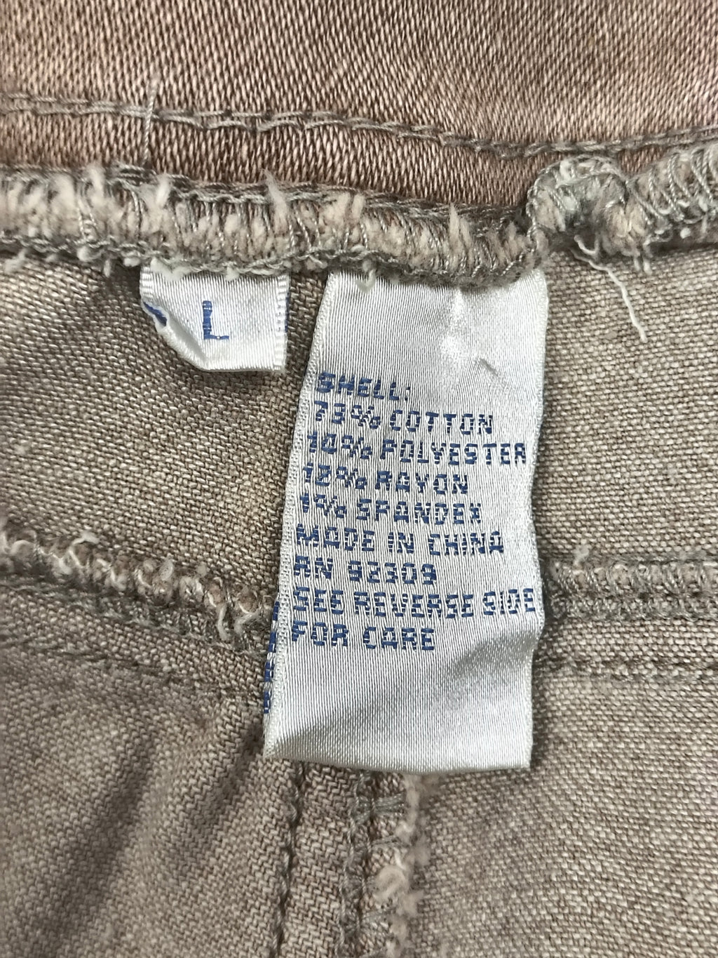DG2 by Diane Gilman Camel Bootcut Distressed Pants Size Large Style 393085 image 4