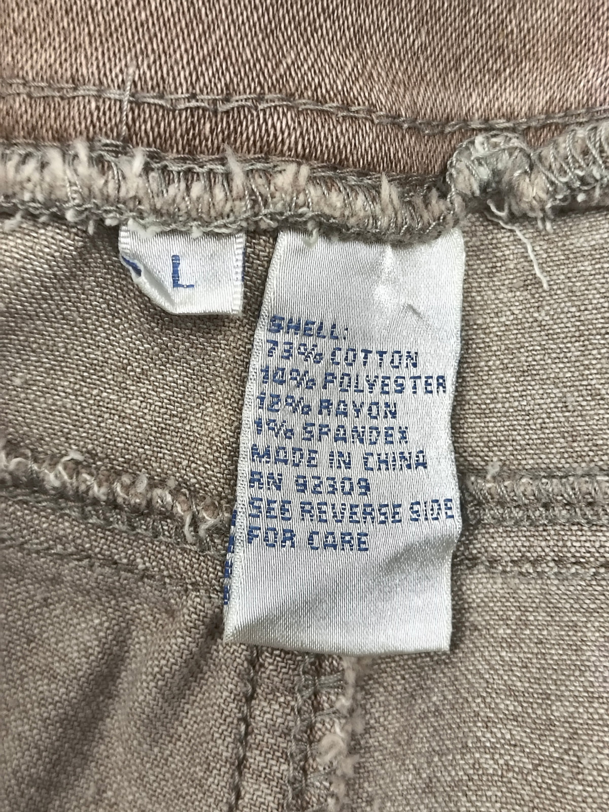 DG2 by Diane Gilman Camel Bootcut Distressed Pants Size Large Style 393085 image 4