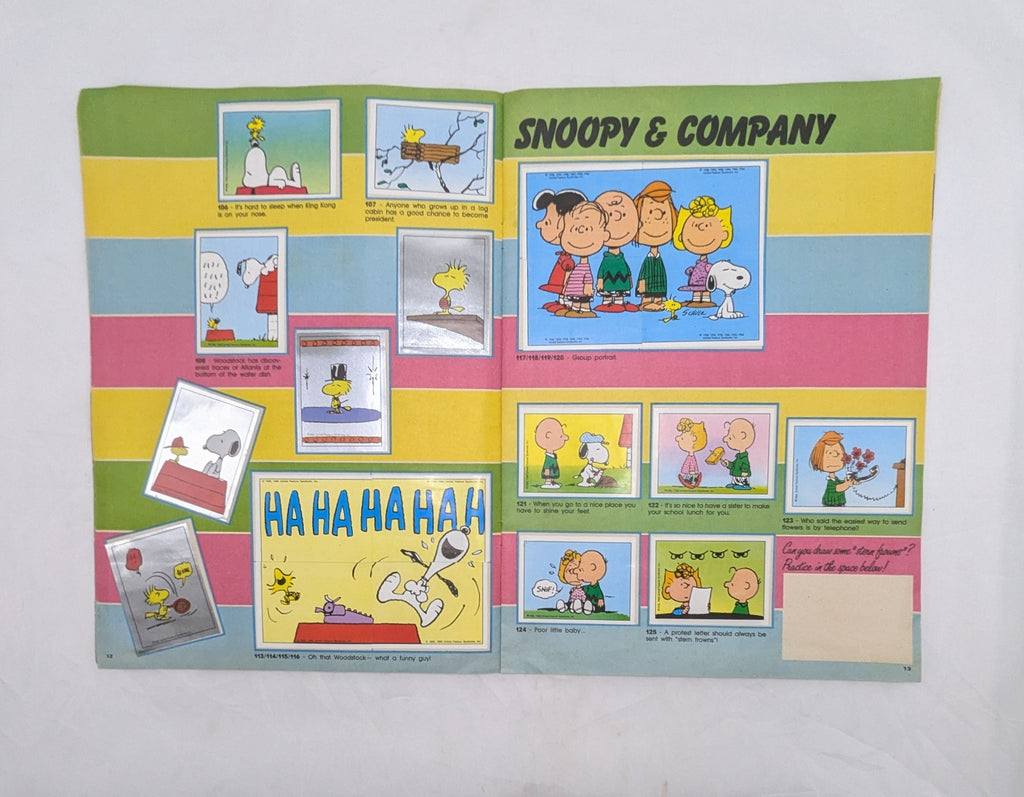 1986 Panini Peanuts I Love Snoppy Sticker Album - Complete image 9
