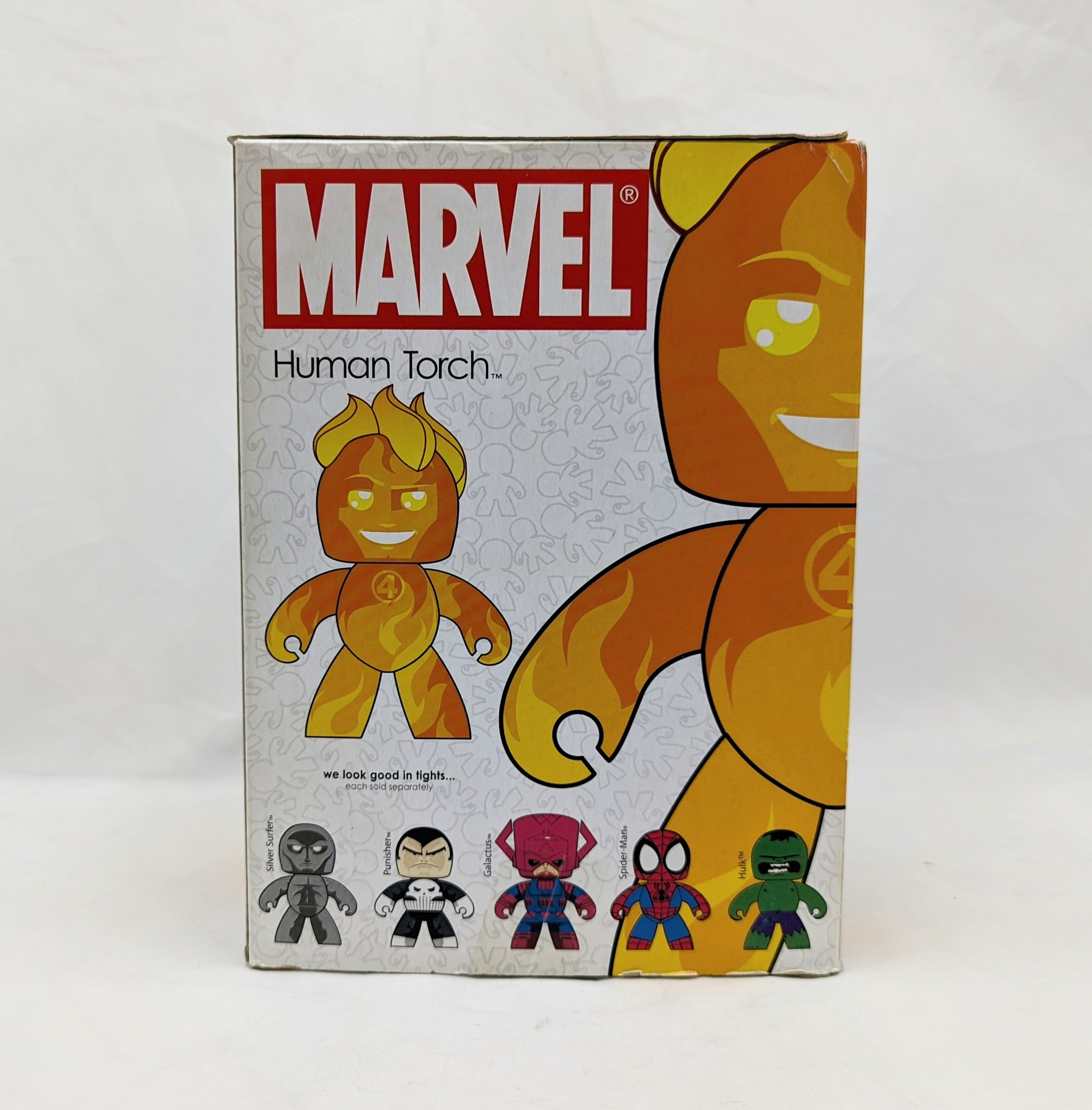 2007 Mighty Muggs Marvel Fantastic Four Human Torch 6" Vinyl Figure image 2