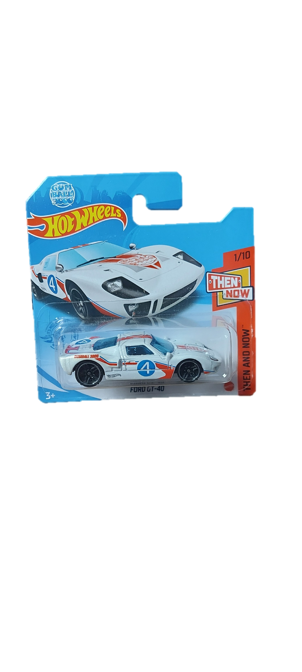 2021 Hot Wheels NIP - Ford GT-40 (White/Red) - Then And Now 78/250 GTB33-M521
