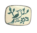 Enamel Copper Art Bird, Leaves And Flowers Handmade By Playbird Brooch Pin