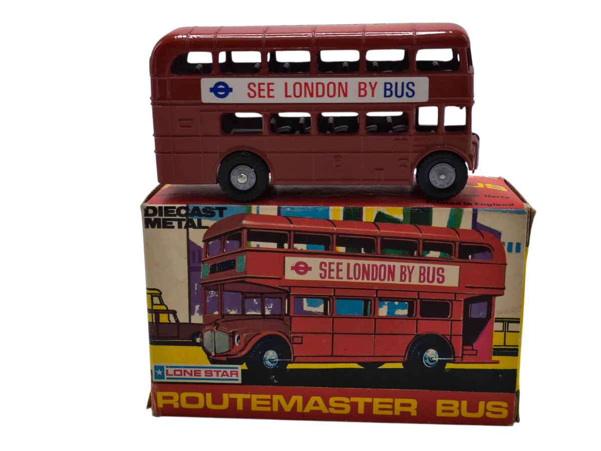 Vintage Lone Star Routemaster Diecast 4" Double Decker Bus See London image 2