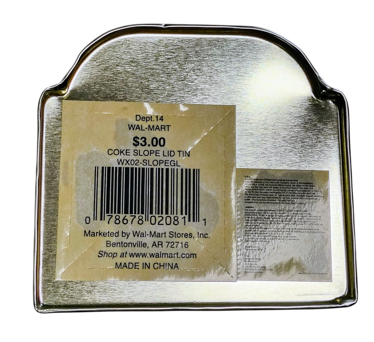 Walmart Coca Cola Coke Delicious Refreshing Slope Lid Tin image 3