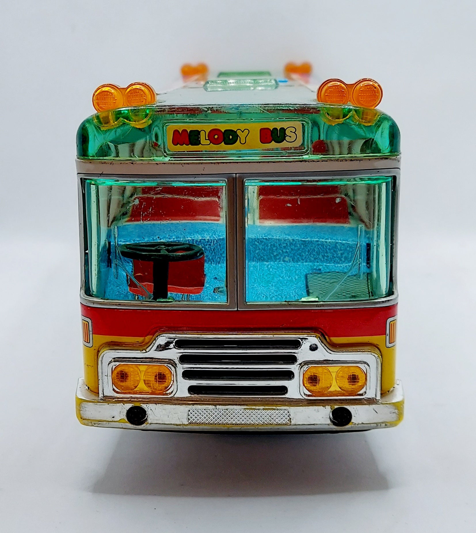 Vintage Alps Toy Japan Daiya Toy Tin Melody Bus image 3