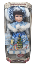 Adorable Memories Bisque Porcelain Doll Holiday 18" Hand Painted Christmas Tree
