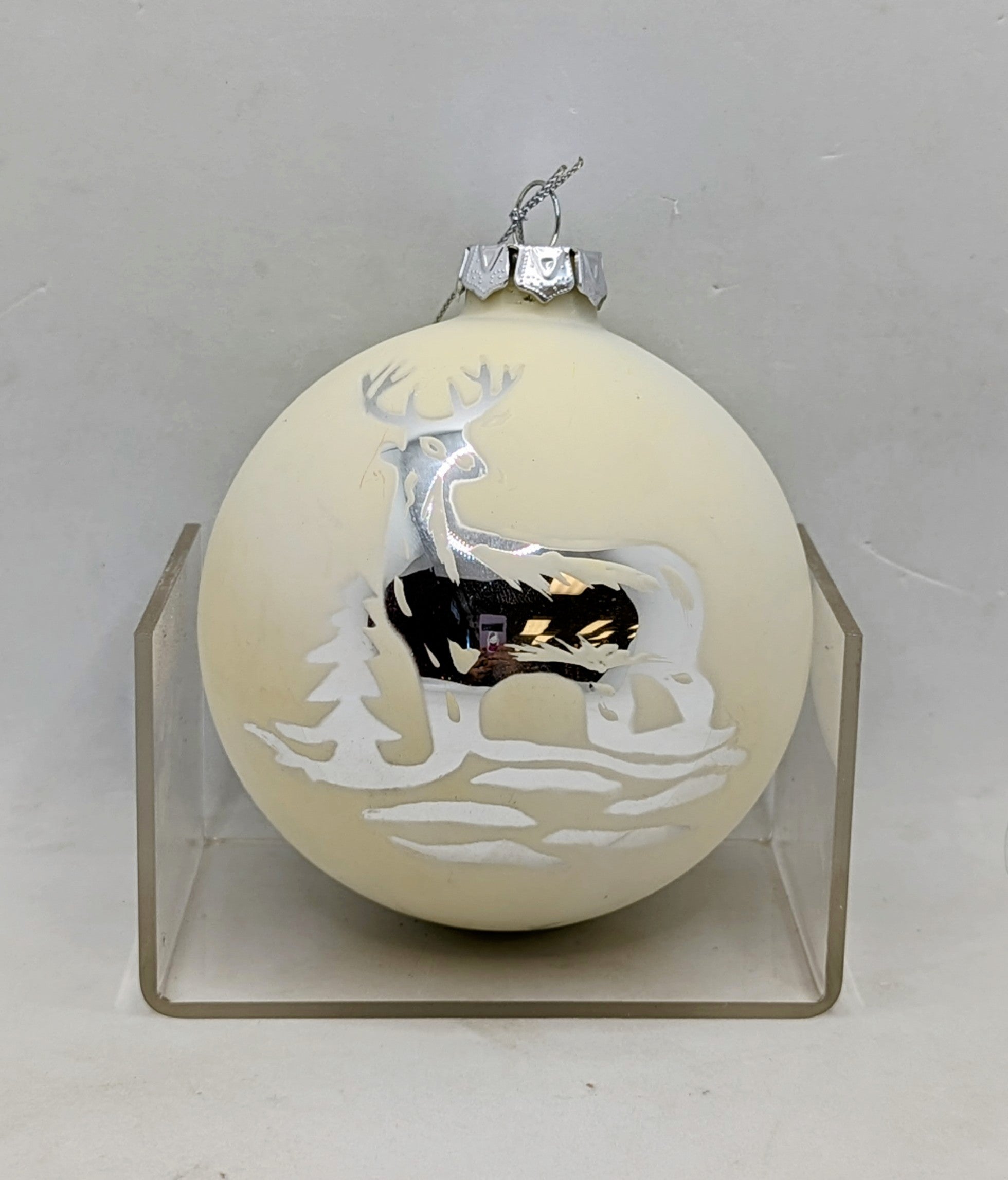 Midwest Seasons Glass Deer Ball Ornament