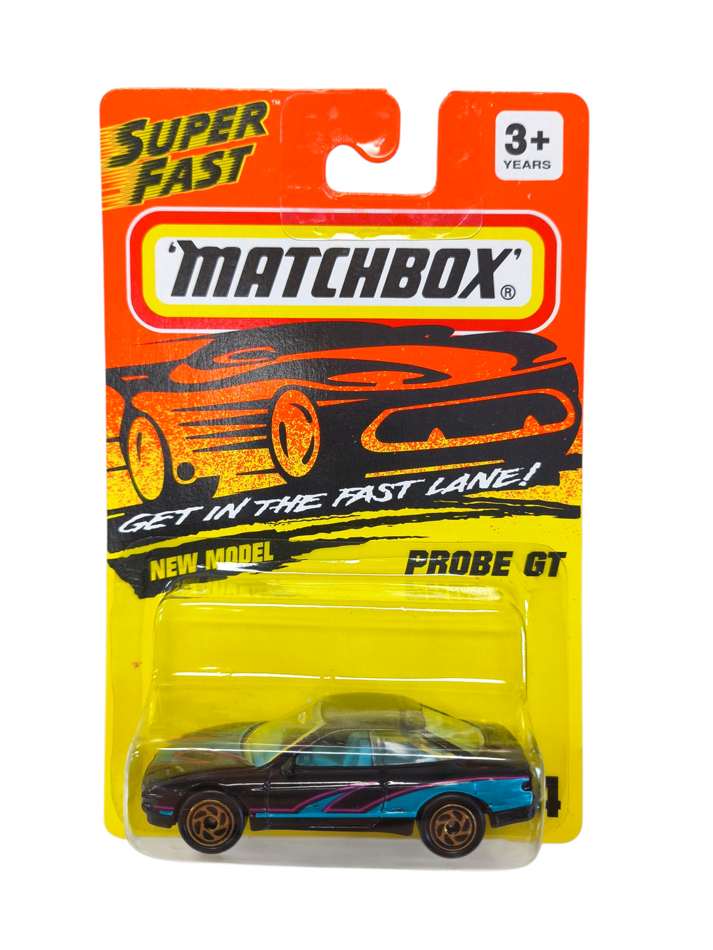 1993 Matchbox Super Fast #44 Ford Probe GT Black Die Cast #MB250