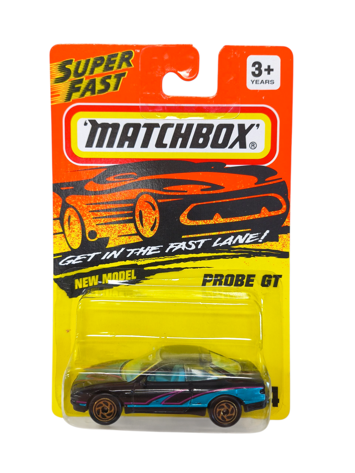 1993 Matchbox Super Fast #44 Ford Probe GT Black Die Cast #MB250