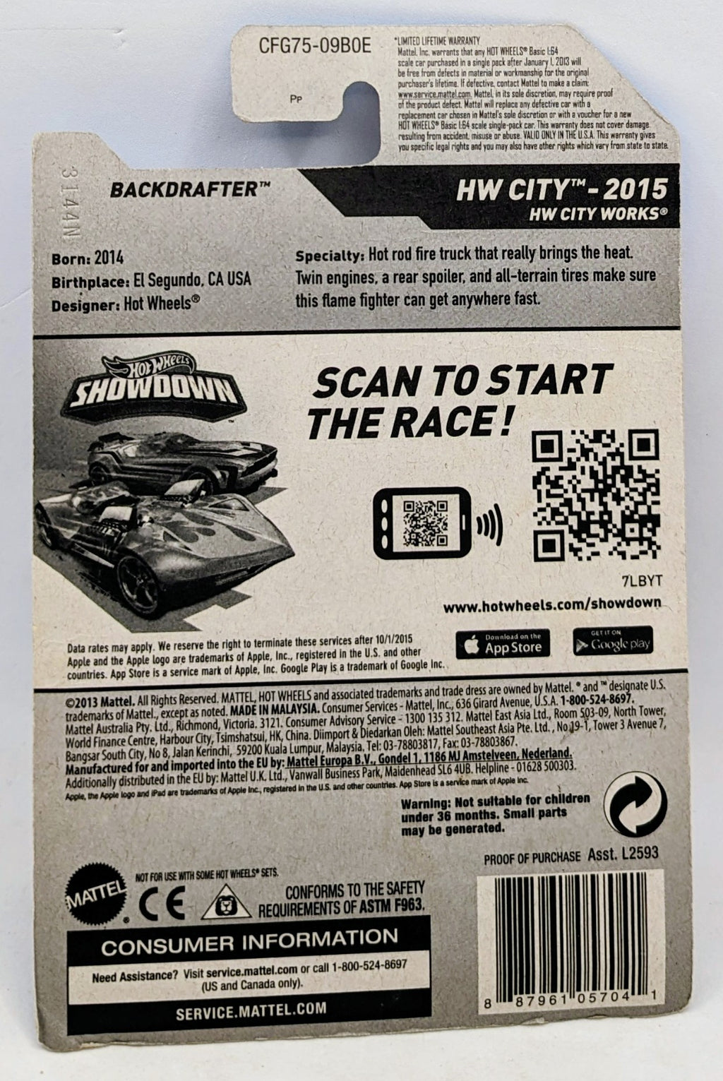 2015 Hot Wheels HW City Backdrafter 5/250 image 2