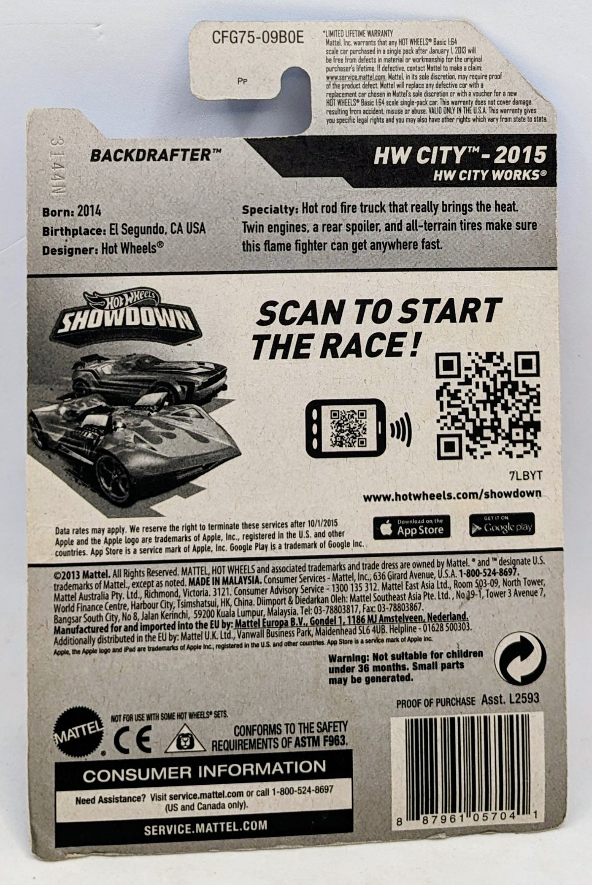 2015 Hot Wheels HW City Backdrafter 5/250 image 2