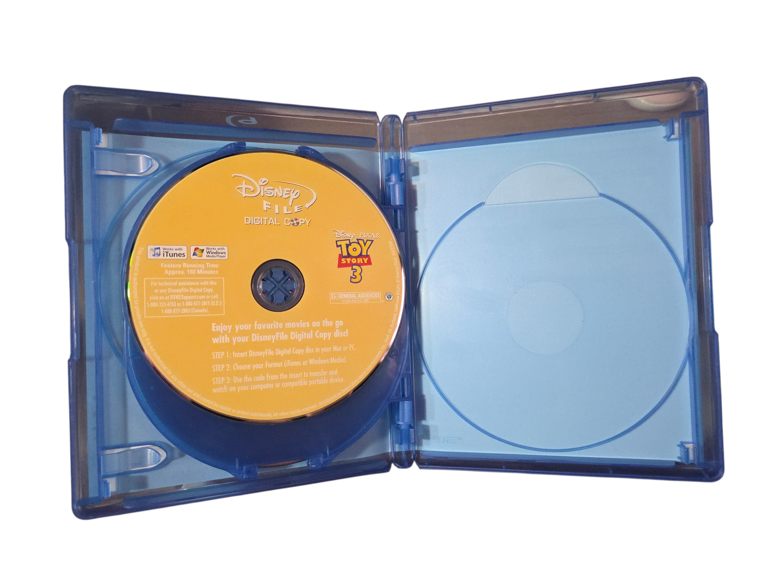 2010 Disney Toy Story 3 2 Disc Blu-ray Digital Copy - Missing DVD image 5