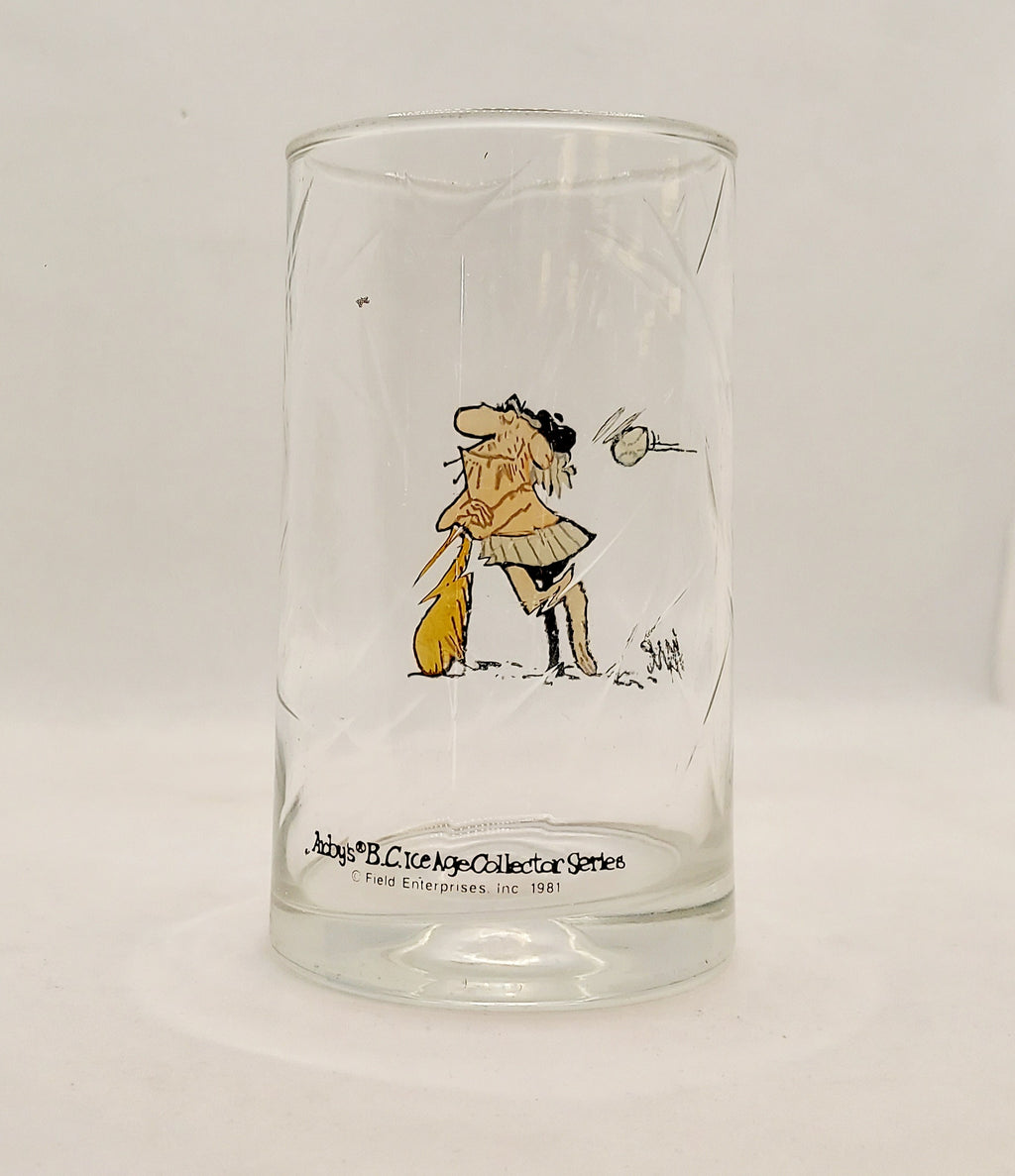 1981 Arby's BC Ice Age Comic Collector Glass Baseball Wiley Johnny Hart image 2