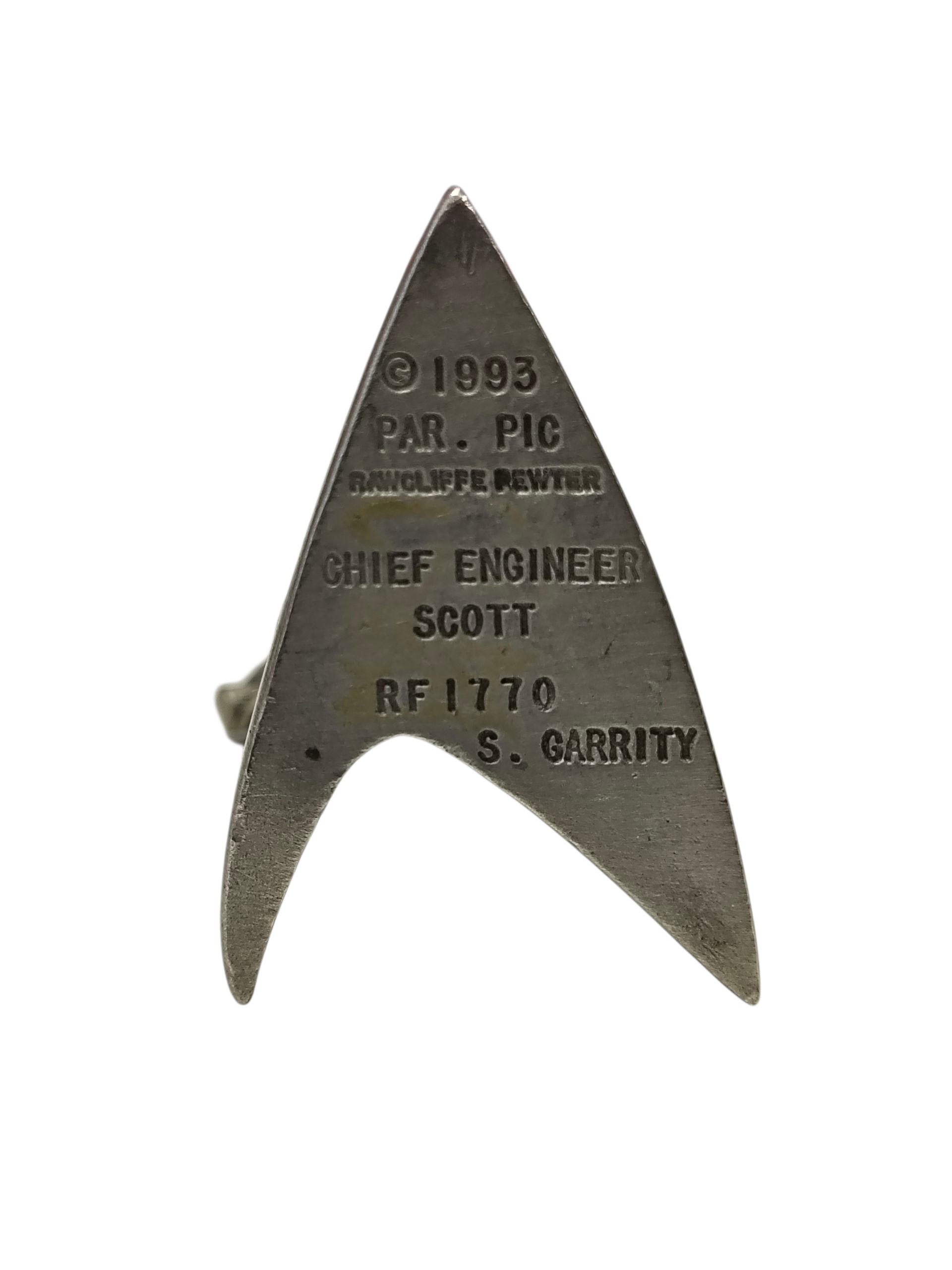 1993 Rawcliffe Fine Pewter Star Trek TOS Chief Engineer Scott Scotty RF1770 image 3